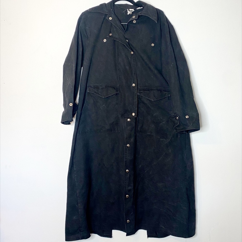 Vintage Circle J Originals Western Cowboy Trench Coat Duster Designs by Renzie - Picture 1 of 8